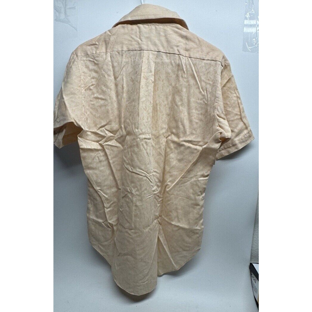 Vintage Sears Perma-Press Medium SHORT Sleeve SHIRT Wide Collar MADE IN JAPAN