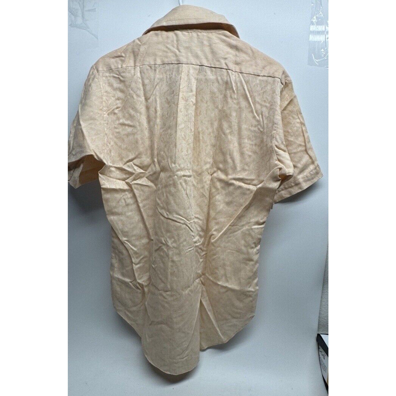 Vintage Sears Perma-Press Medium SHORT Sleeve SHIRT Wide Collar MADE IN JAPAN
