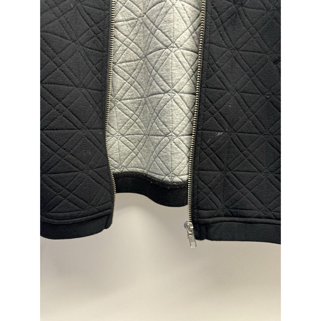 VINTAGE J Crew Jacket Womens XXS Black Quilted Full Zip Bomber Neoprene