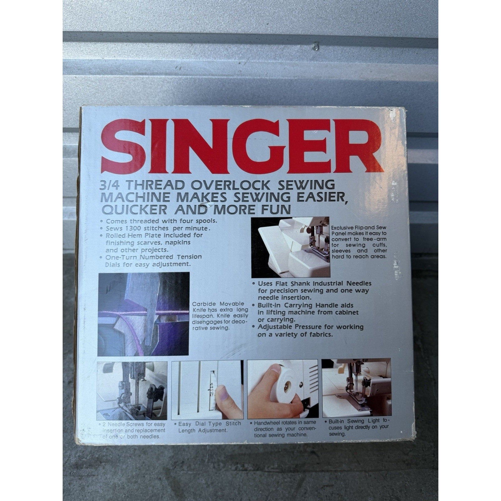 VINTAGE Singer Overlock 14U44, 4-Thread Sewing Machine FACTORY SEALED W/BOX