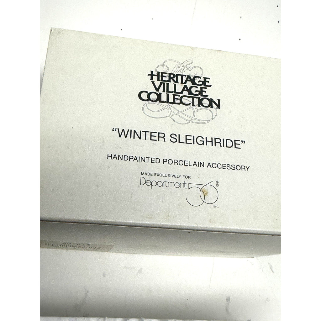 Vintage Sealed New Department 56 Winter Sleighride Heritage Village Collection