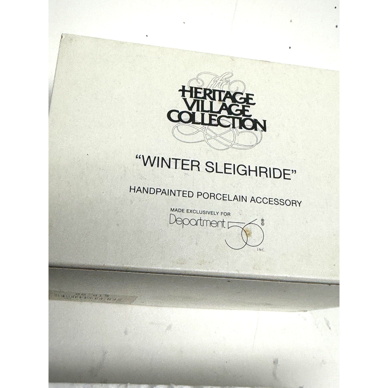 Vintage Sealed New Department 56 Winter Sleighride Heritage Village Collection