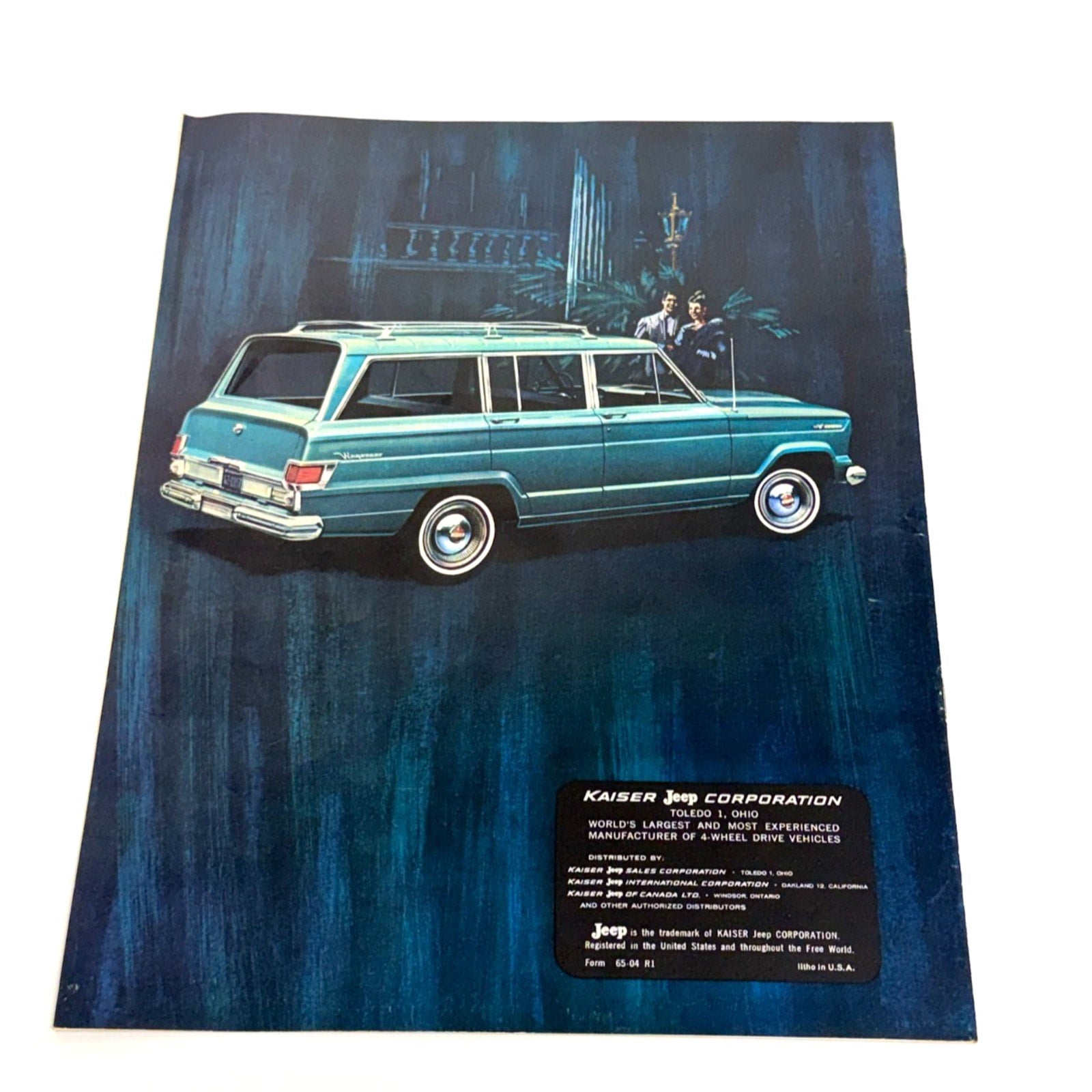 Vtg 1965 Kaiser Jeep Wagoneer Dealer Sales Brochure Catalog Original Car SalesAd