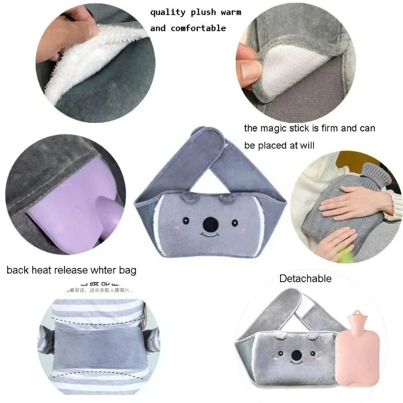 Portable Water-Filled Hot Water Bag Belt - Women's Winter Hand and Waist Warmer for Travel, Home, and Office Comfort