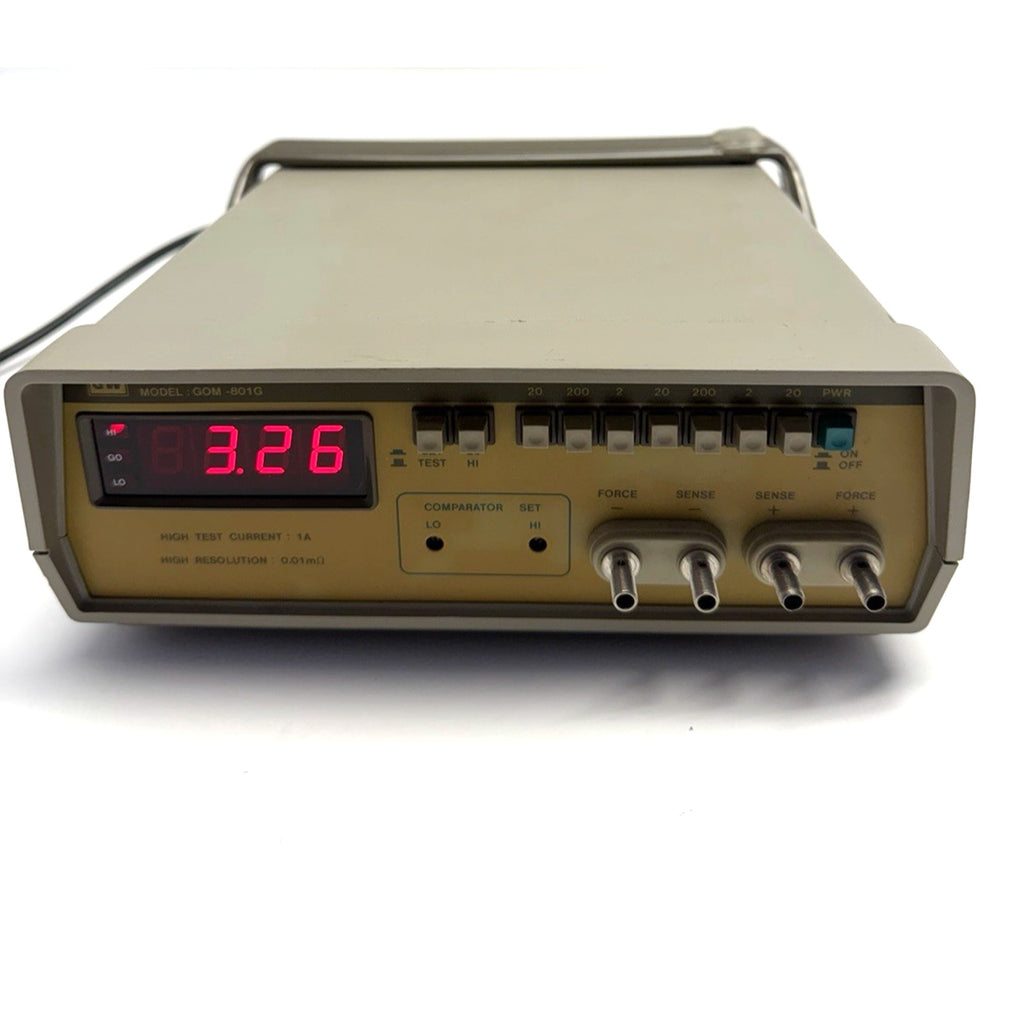 VINTAGE GW INSTEK GOM -801G MILLI-OHM METER WORKS!