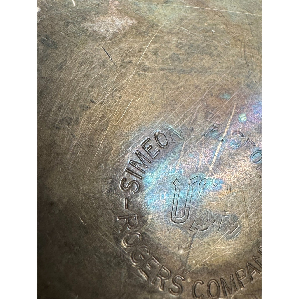 Vintage 1860 Simeon L George H- by Rogers Company Double Handle Pewter Canister
