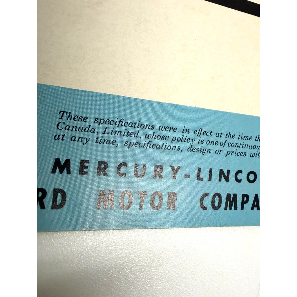 Vtg 1955 Ford Mercury Truck M-100 M-250 M-350 Vintage Canada Sales Brochure