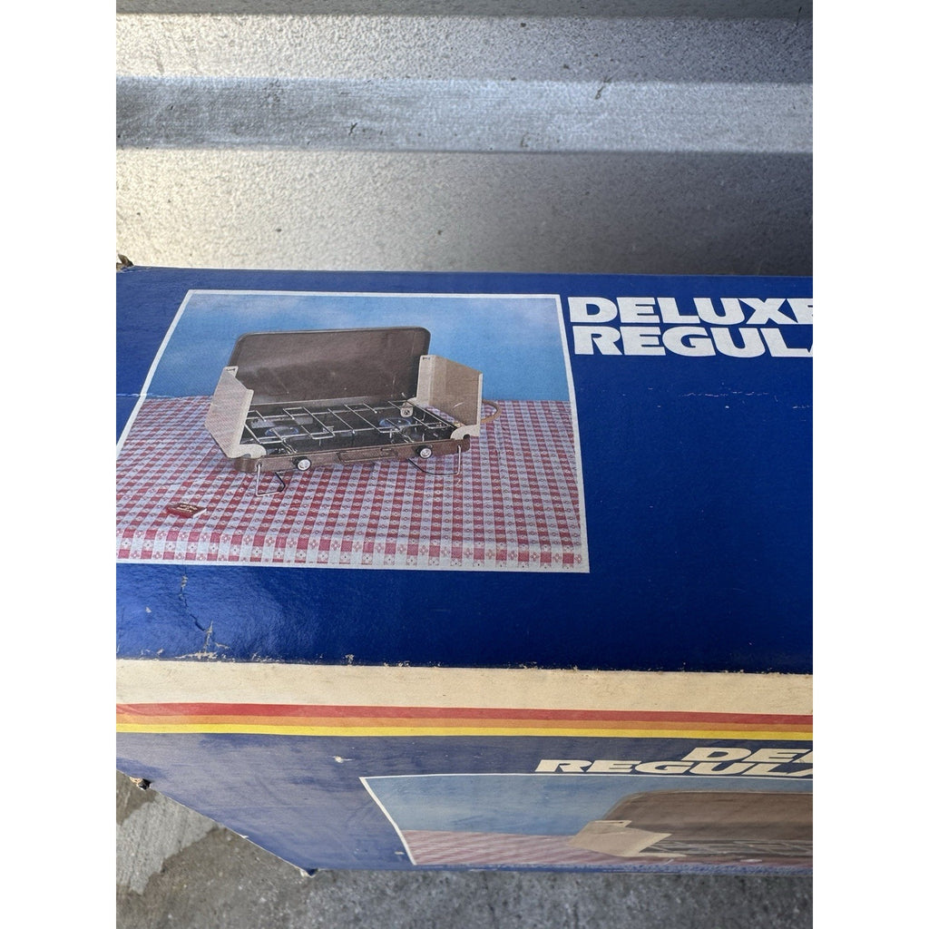 VINTAGE NOS Deluxe Two Burner Deluxe Regulated Propane Camping Stove