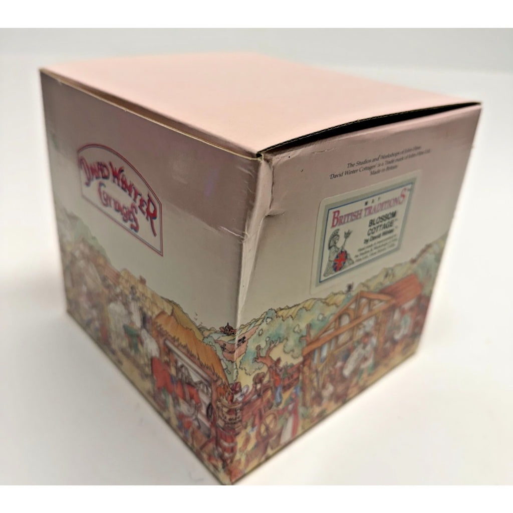 Vintage David Winter British Traditions May "Blossom Cottage" 1989 Brand New