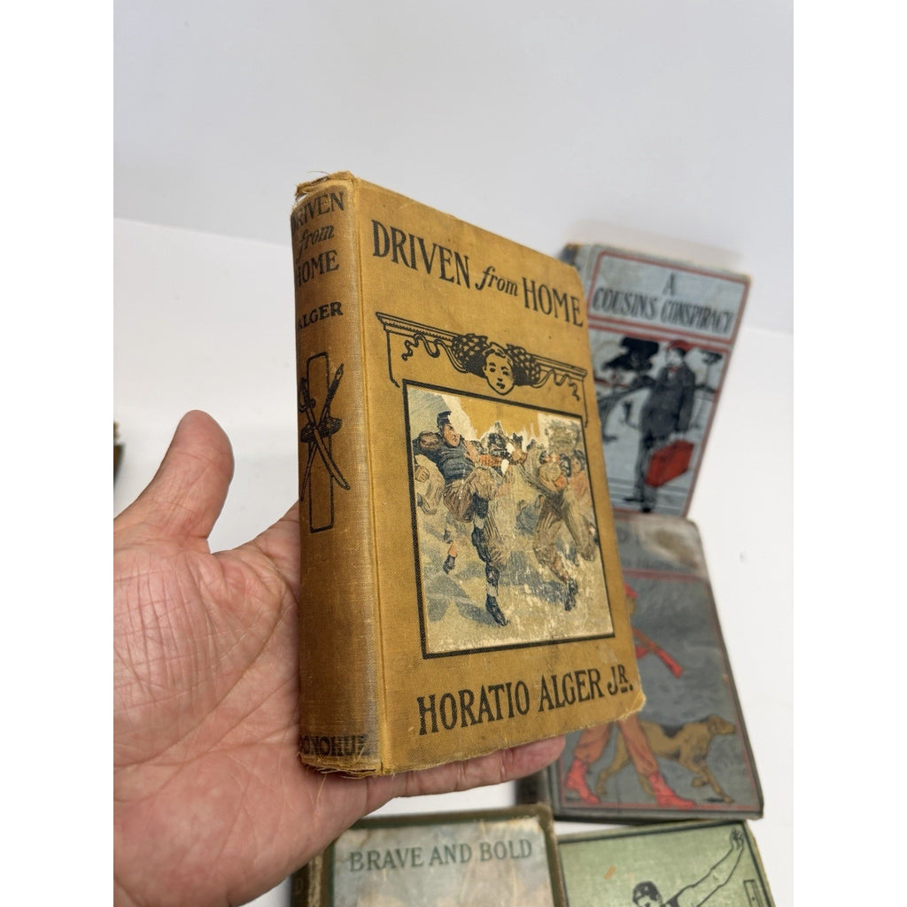 VINTAGE Lot of 10 1800s 1900s Books Horatio Alger Hardcover Book Collection