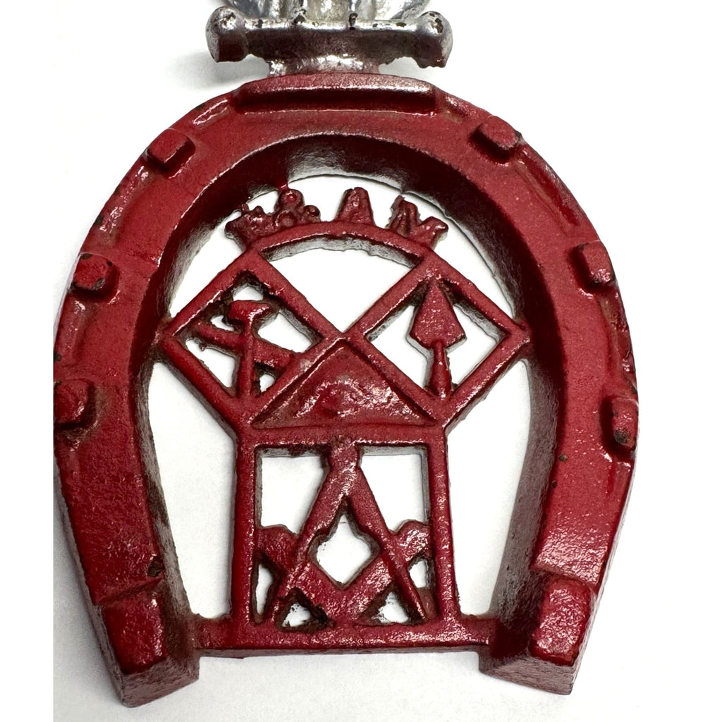 Vintage Masonic Brass Horseshoe With Eagle 47th Problem Of Euclid