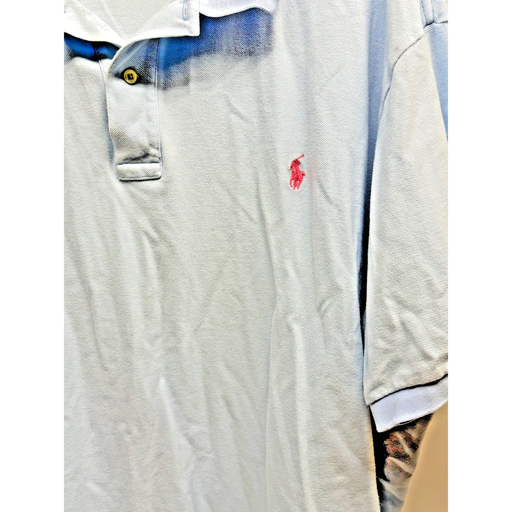 POLO Ralph Lauren Men's 4XB Big Classic Fit Short Sleeve Polo Shirt Light Blue