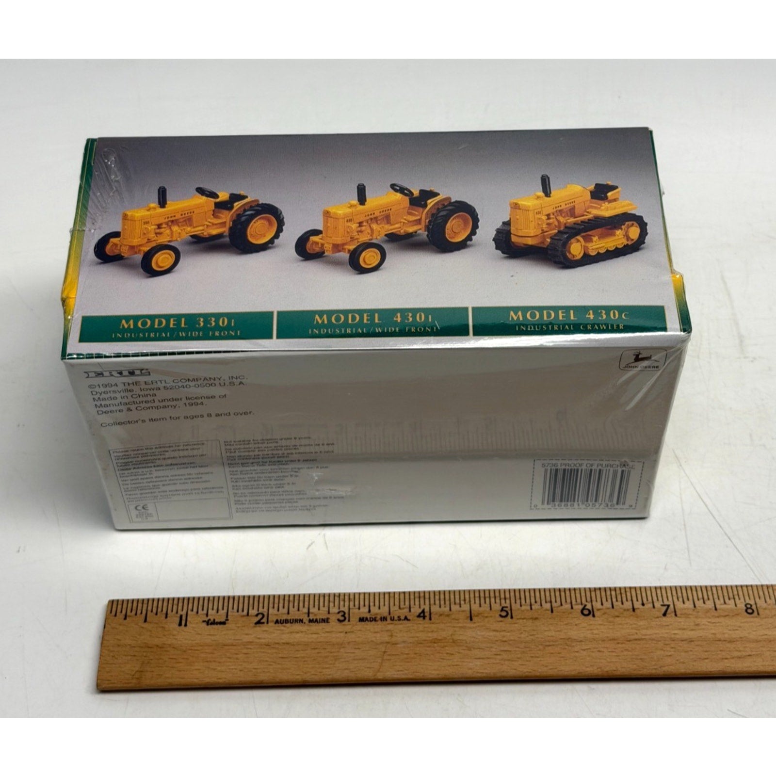 VTG #5736 Ertl Set of 3 John DeereTractors Models 330i 430i 430c ~1:64 Die Cast