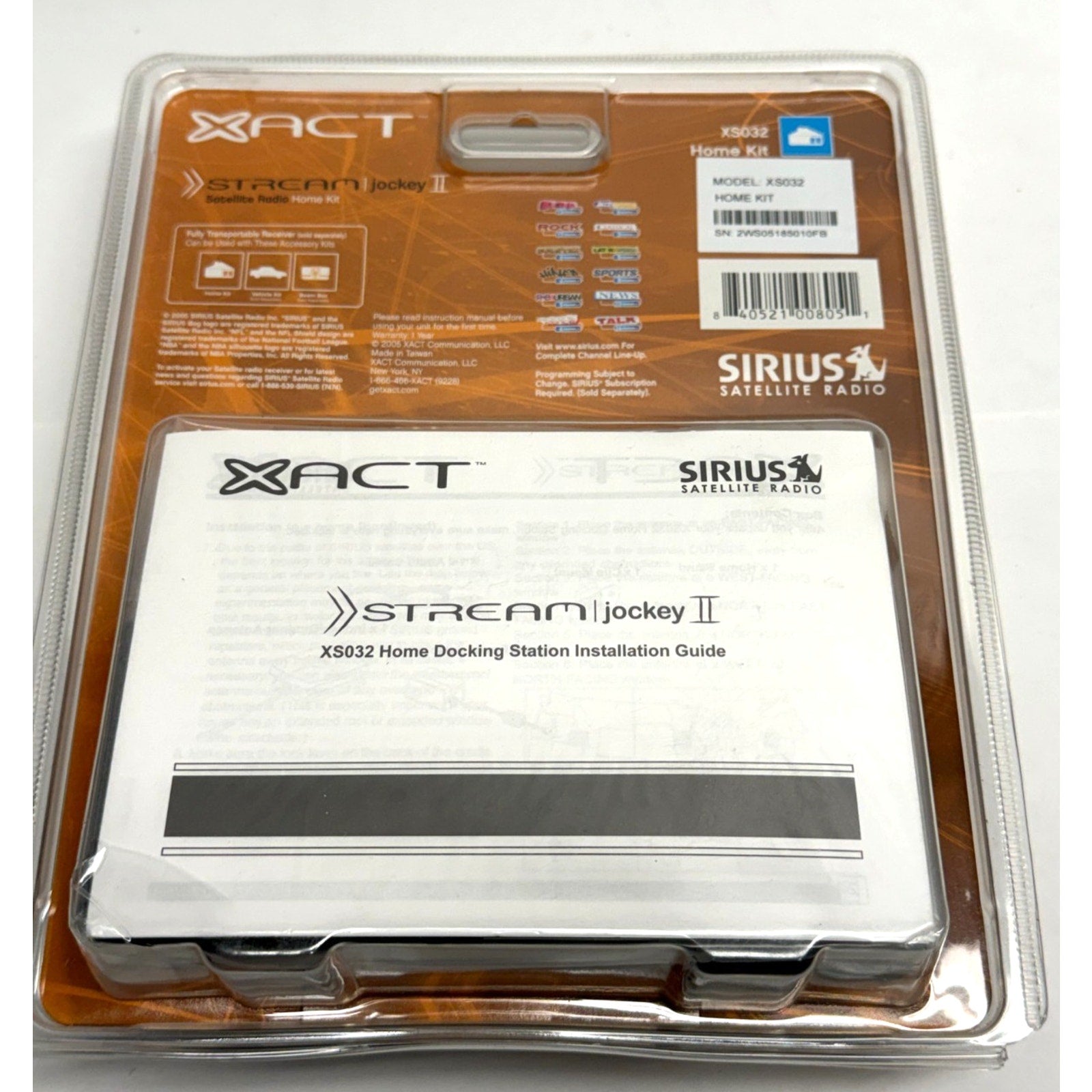 Vintage SEALED Sirius Satellite XACT Stream Jockey II Home Kit (model XS032)