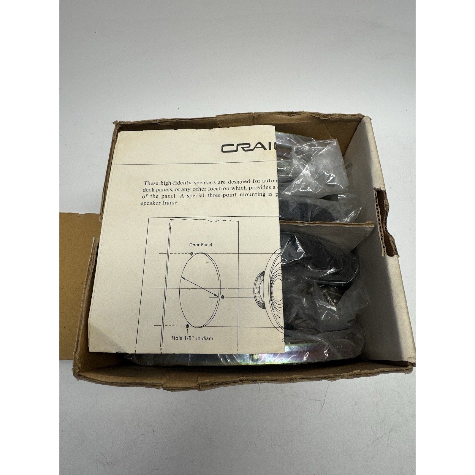 Vintage 1979 NOS Craig Car Stereo Speakers 9414 Made in Japan