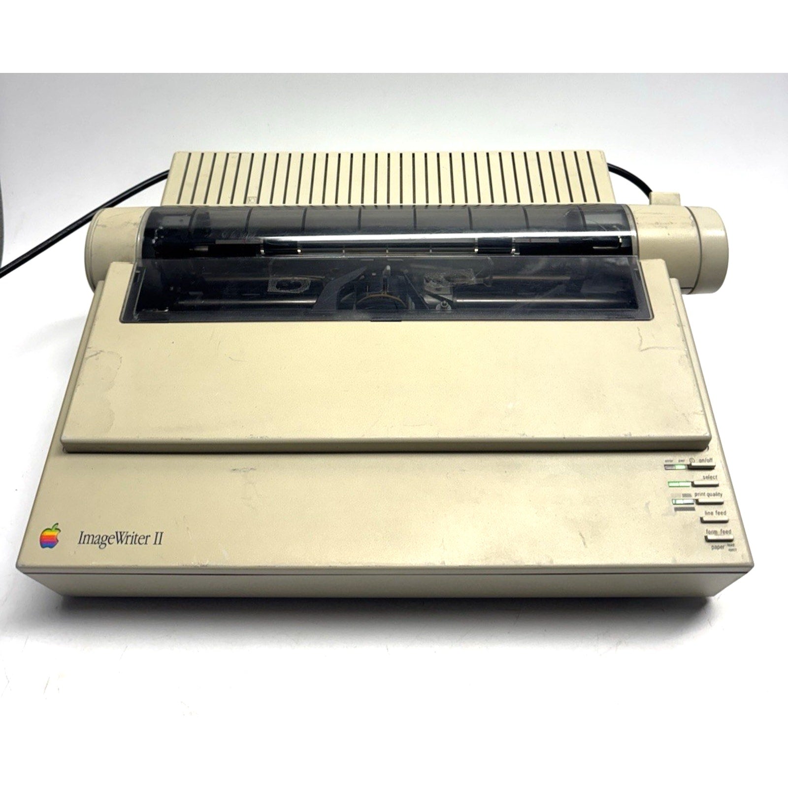 Vintage Apple Imagewriter II Printer G0010 Power On "Print Paper not Installed"