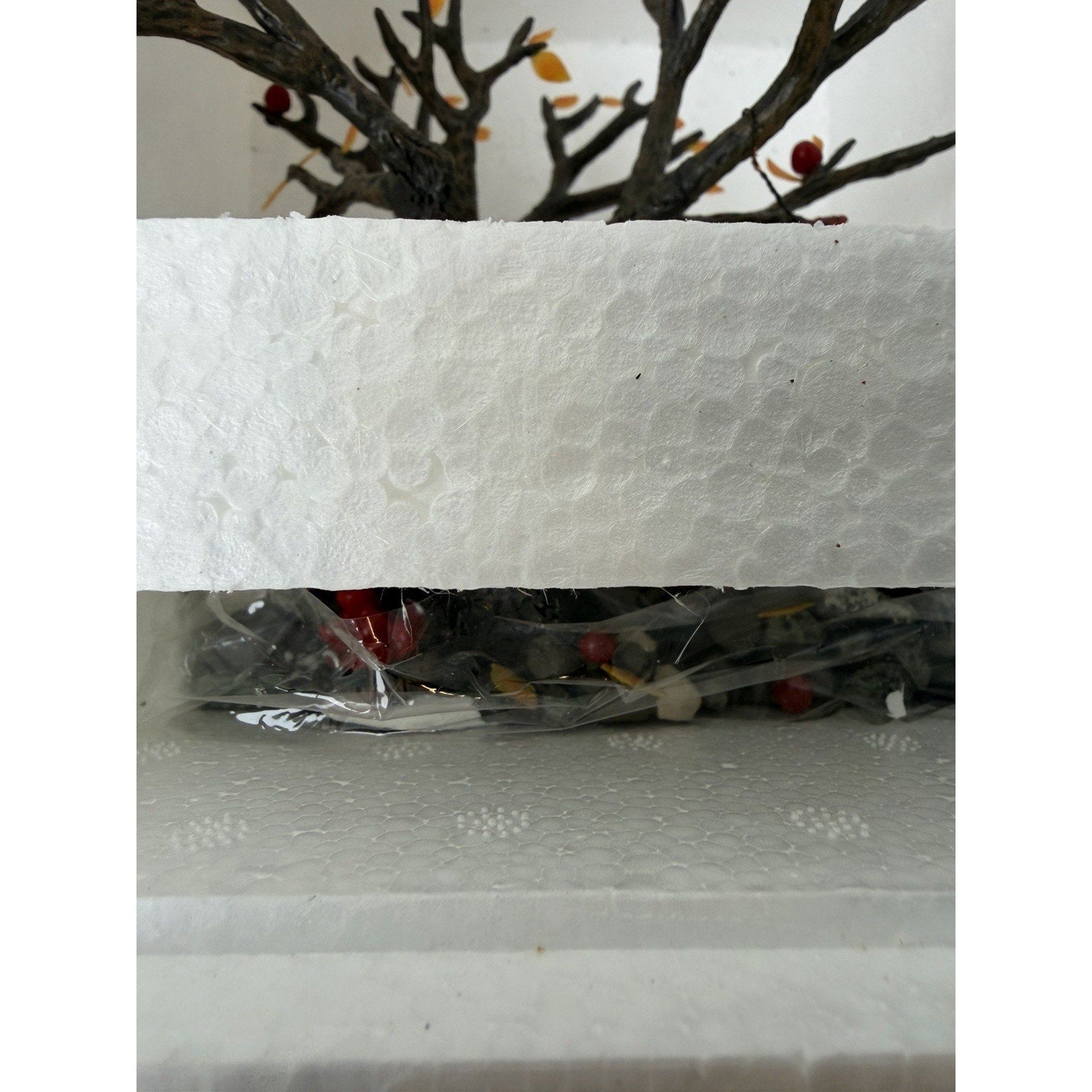 VINTAGE Department 56 Village Accessories Fieldstone Wall with Apple Tree 52768