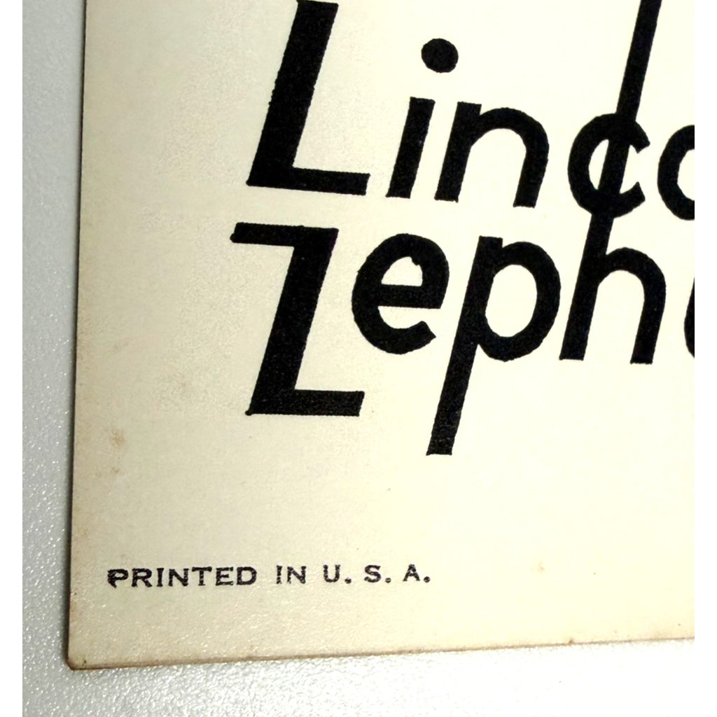 Vtg 1940 Lincoln Zephyr Original Dealer Showroom Brochure V12 Sedan Coupe