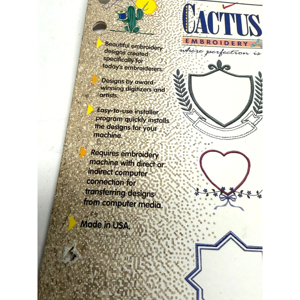 VTG Cactus Punch Monogram Essentials Vol 4 Borders MES04 Embroidery Designs
