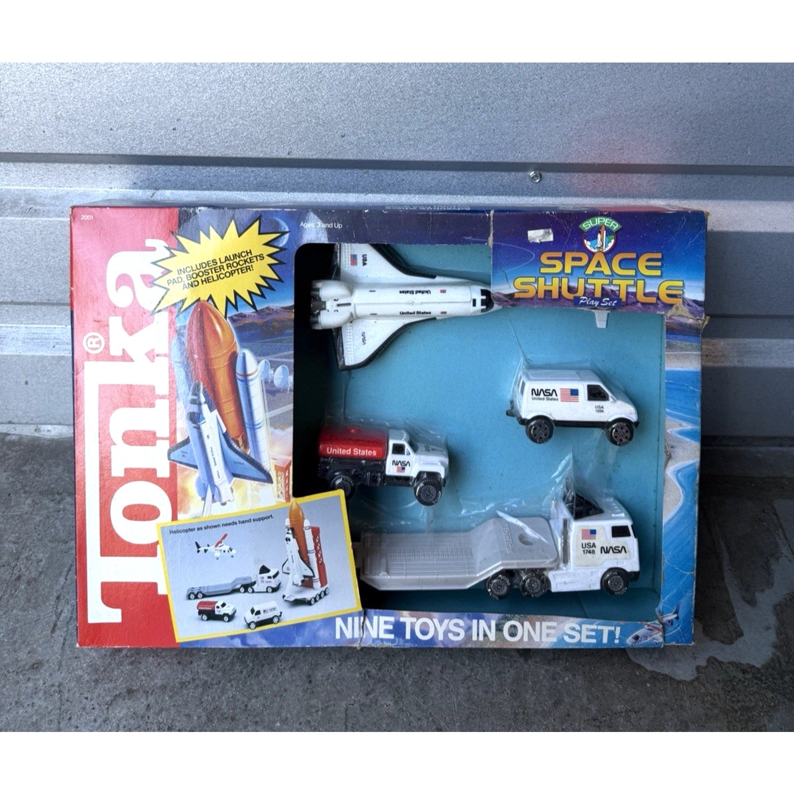VTG Tonka 2001 Tough Ones NASA Space Shuttle Gift Set Truck Steel Discovery Toy