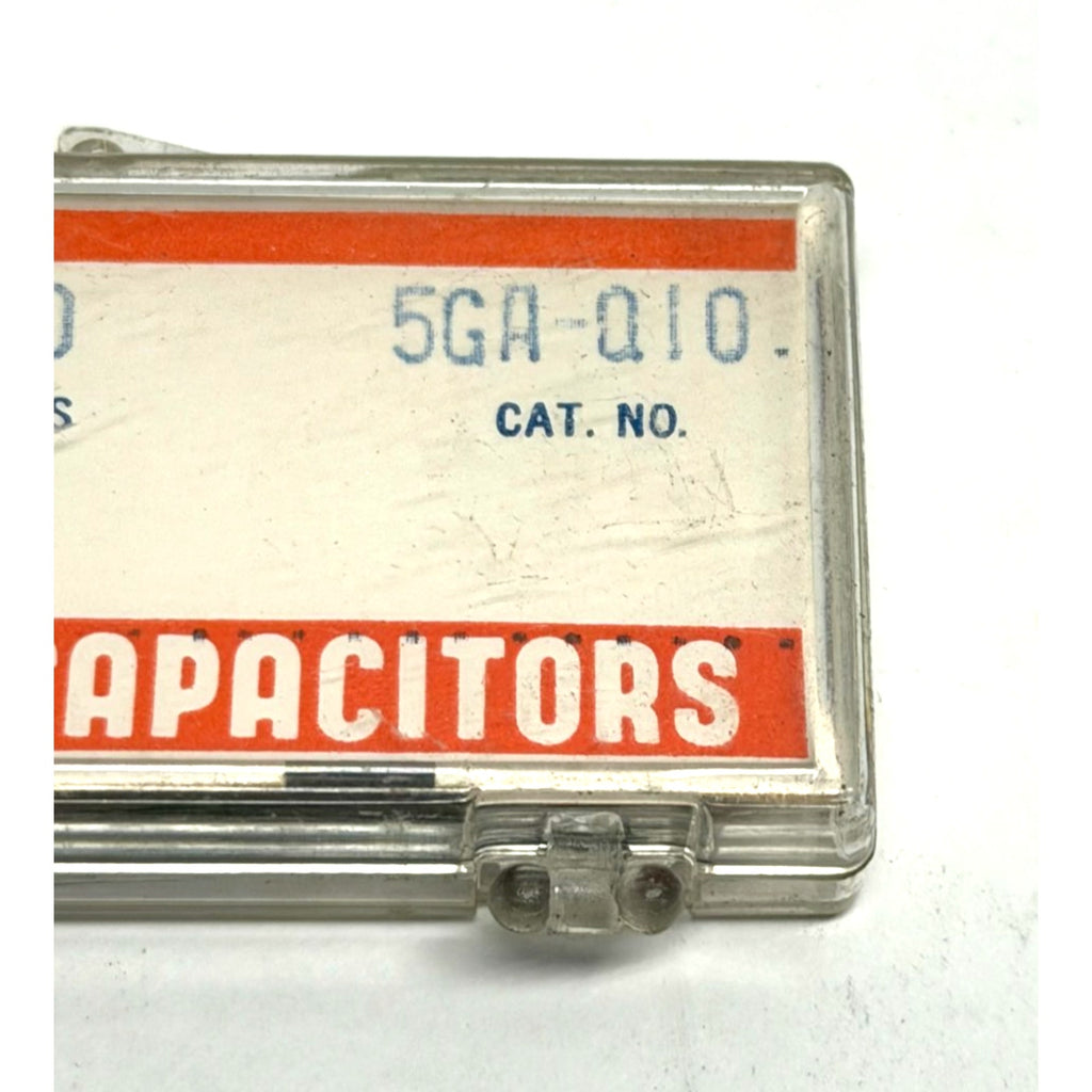 Vtg 5pc Sprague 5GA-Q10 Ceramic Disc Capacitors 10pF 1000V (1kV) New Old Stock
