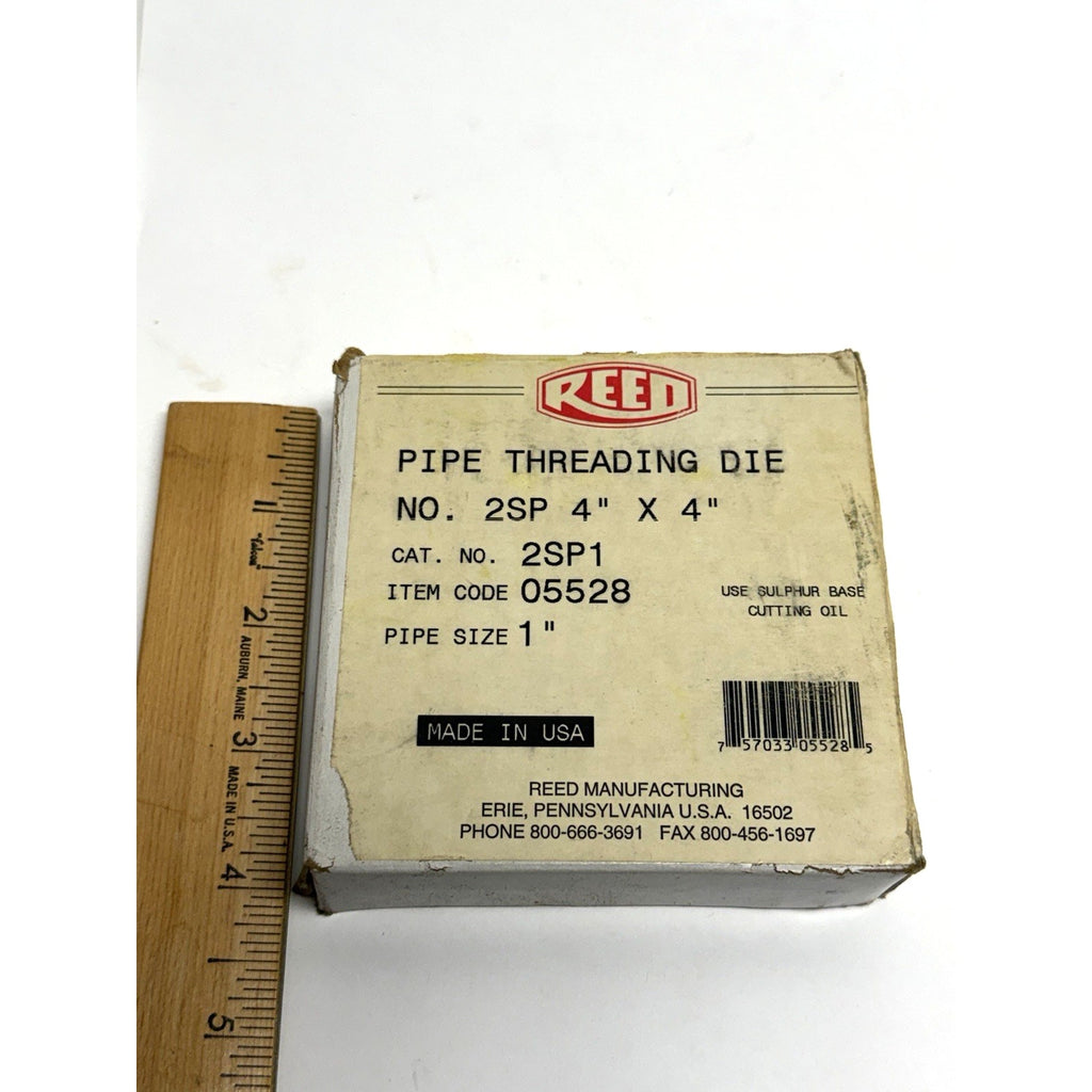 VINTAGE SEALED 1" Reed 2SP1 Solid Block Die 05528 NPT Steel/Stainless 4" x 4"