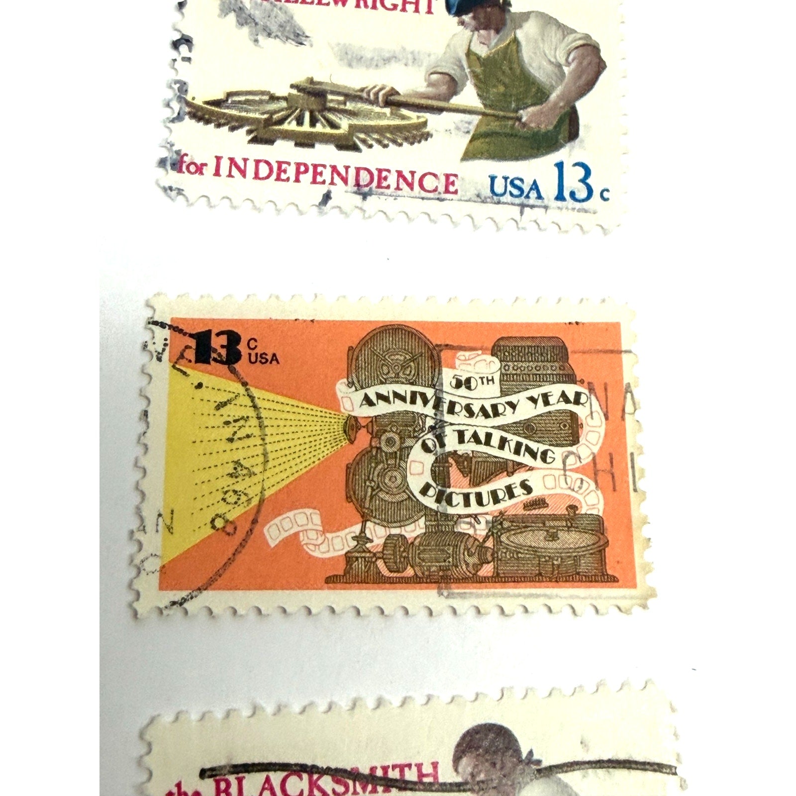 Vintage 1977 COMMEMORATIVE SET OF 8 U.S. POSTAGE STAMPS