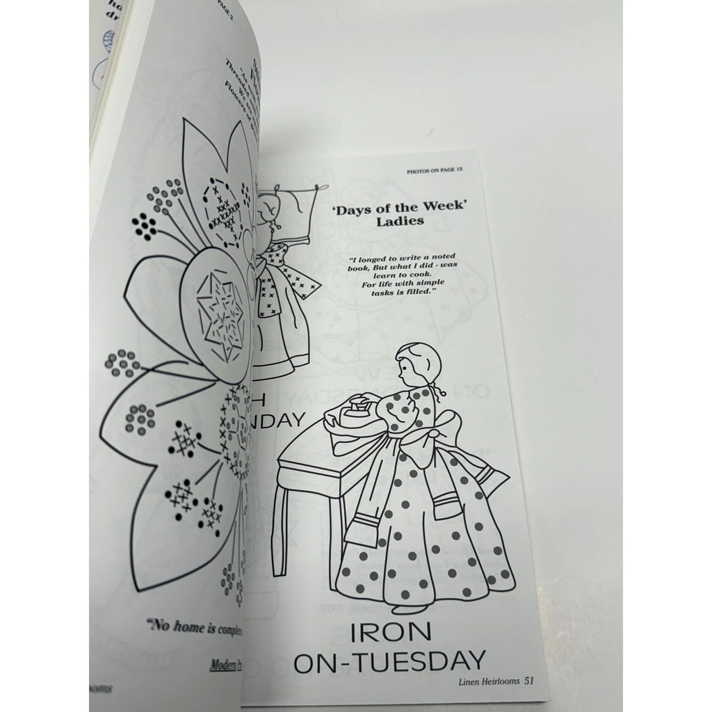 VTG Linen Heirlooms Linens by Brenna Hopkins & Nori Koenig Embroidery #5105