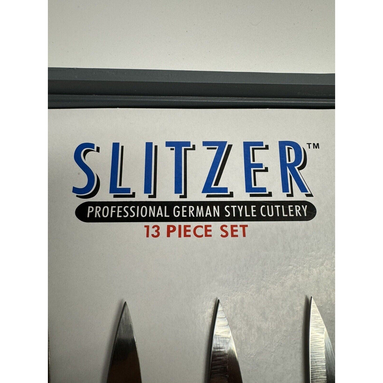 VINTAGE NOS SLITZER 13 Piece Professional German Cutlery Kitchen Knife Set