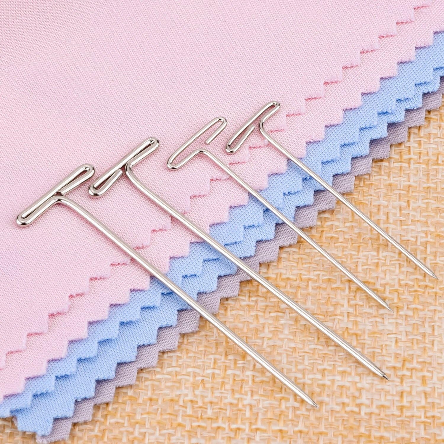 150 Pieces Steel T-Pins for Blocking Knitting, Modelling and Crafts(2 Inch, 1-1/2 Inch)