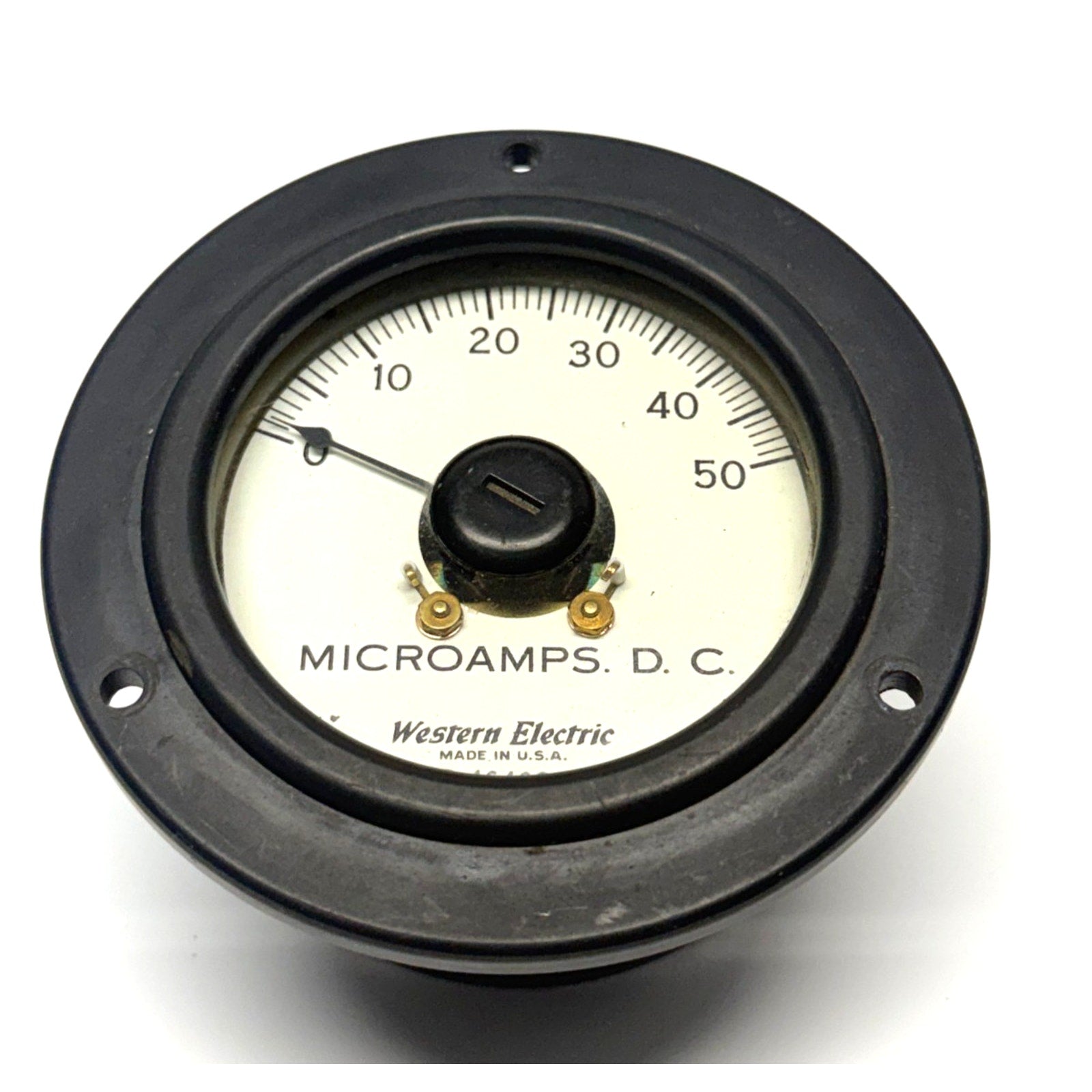 Vintage Western Electric DC Microamperes Panel Meter Gauge 0-50 uA D-164601
