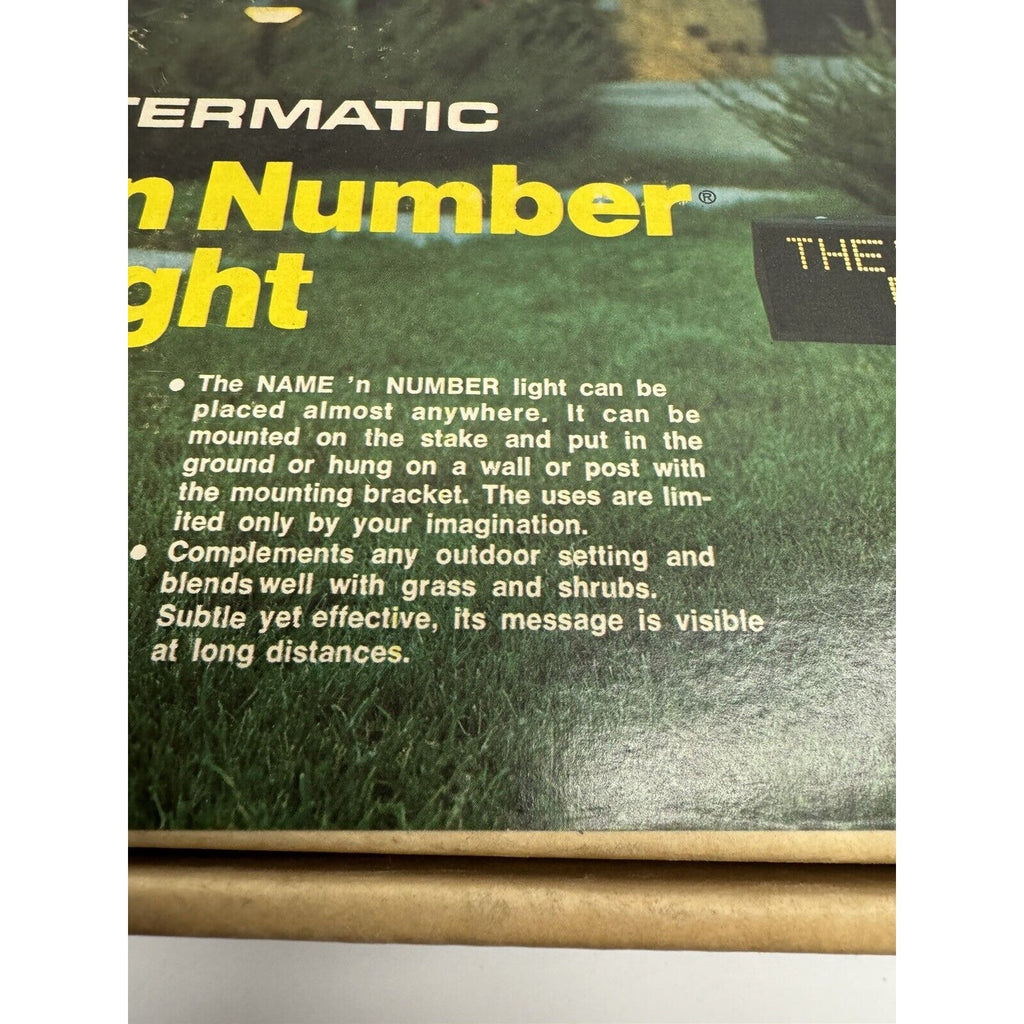 VINTAGE NOS Intermatic Name'n Number Light For Residential House Address HN-12
