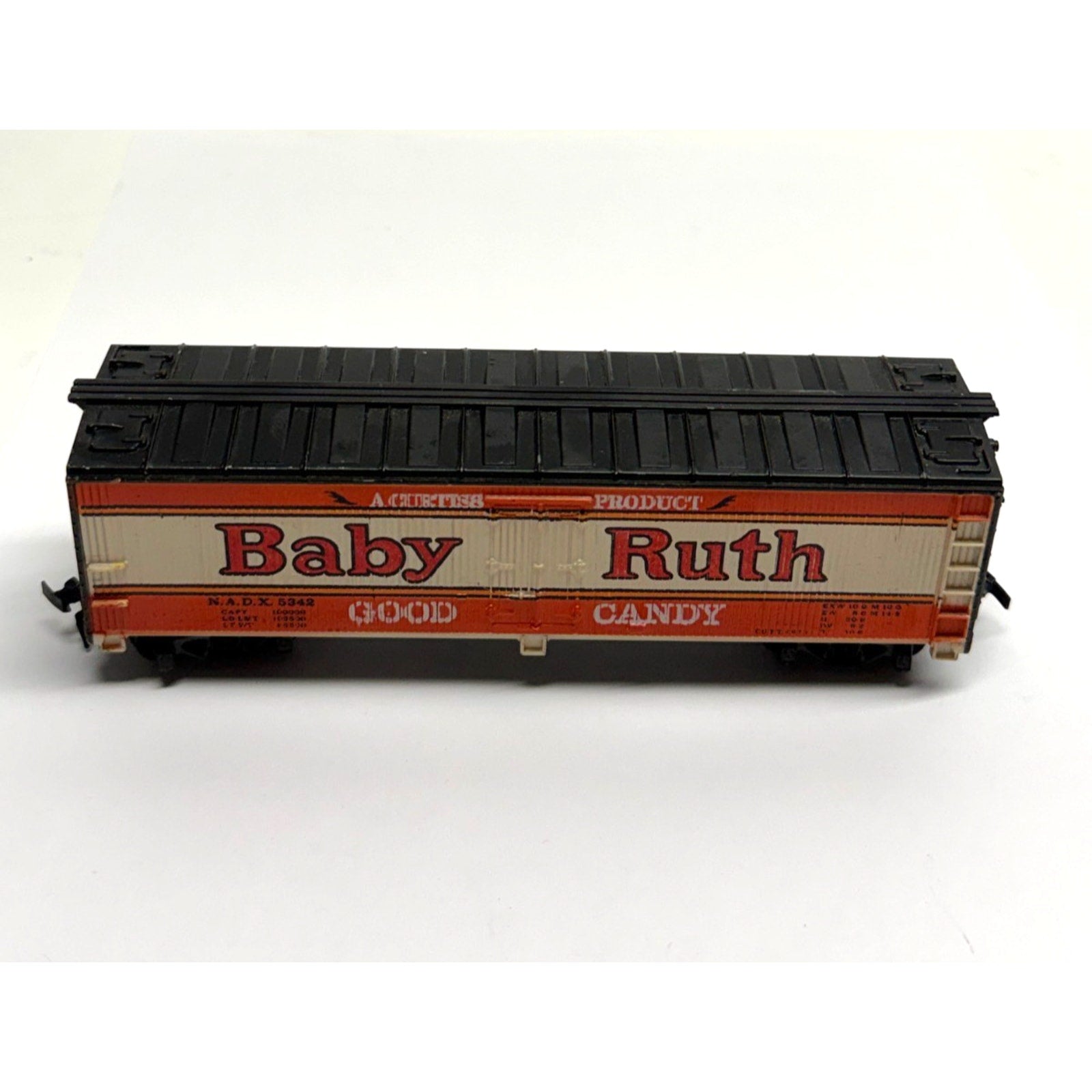 Vintage Model Railroad Box Car - Tyco - HO Scale Baby Ruth Good Candy NADX 5342