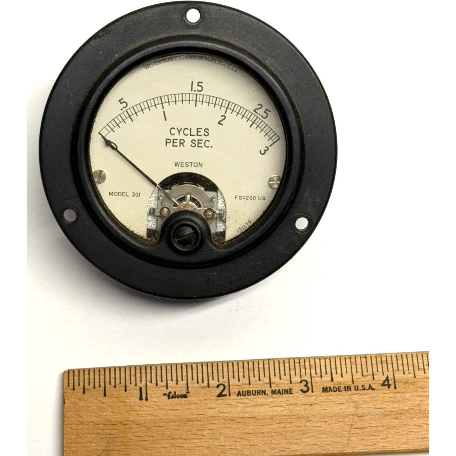 Vintage Weston AC Milliamperes Panel Meter #301 Measures 0-3 mA