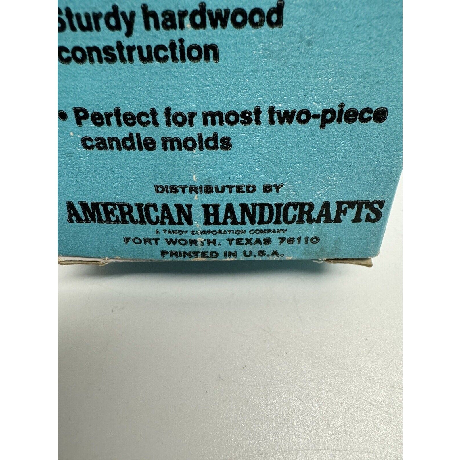 Vintage NOS Candle Mold Holder Wooden American Handicrafts Made in USA