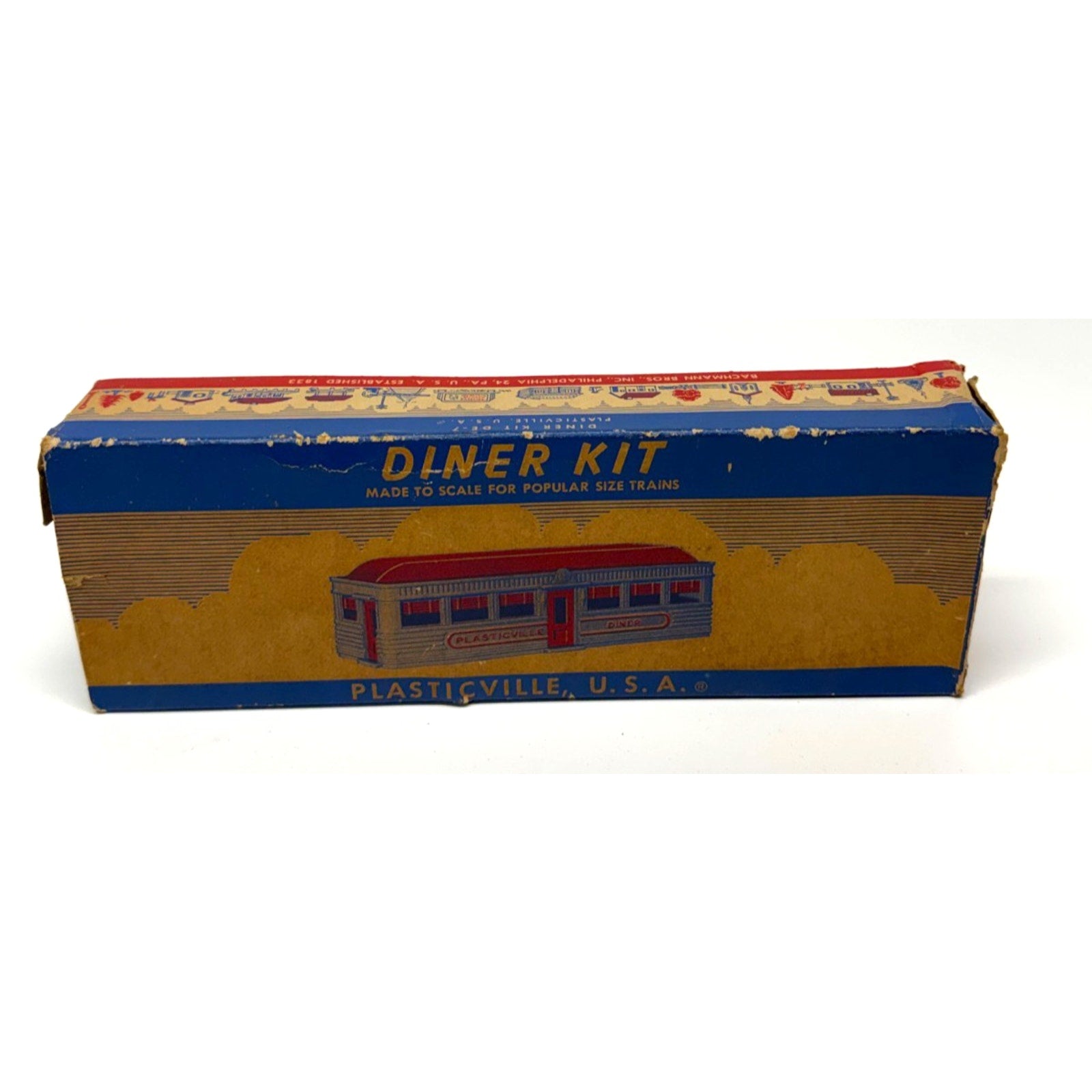 Vintage 1950's Plasticville DINER Kit DE-7 With Box O/S Gauge