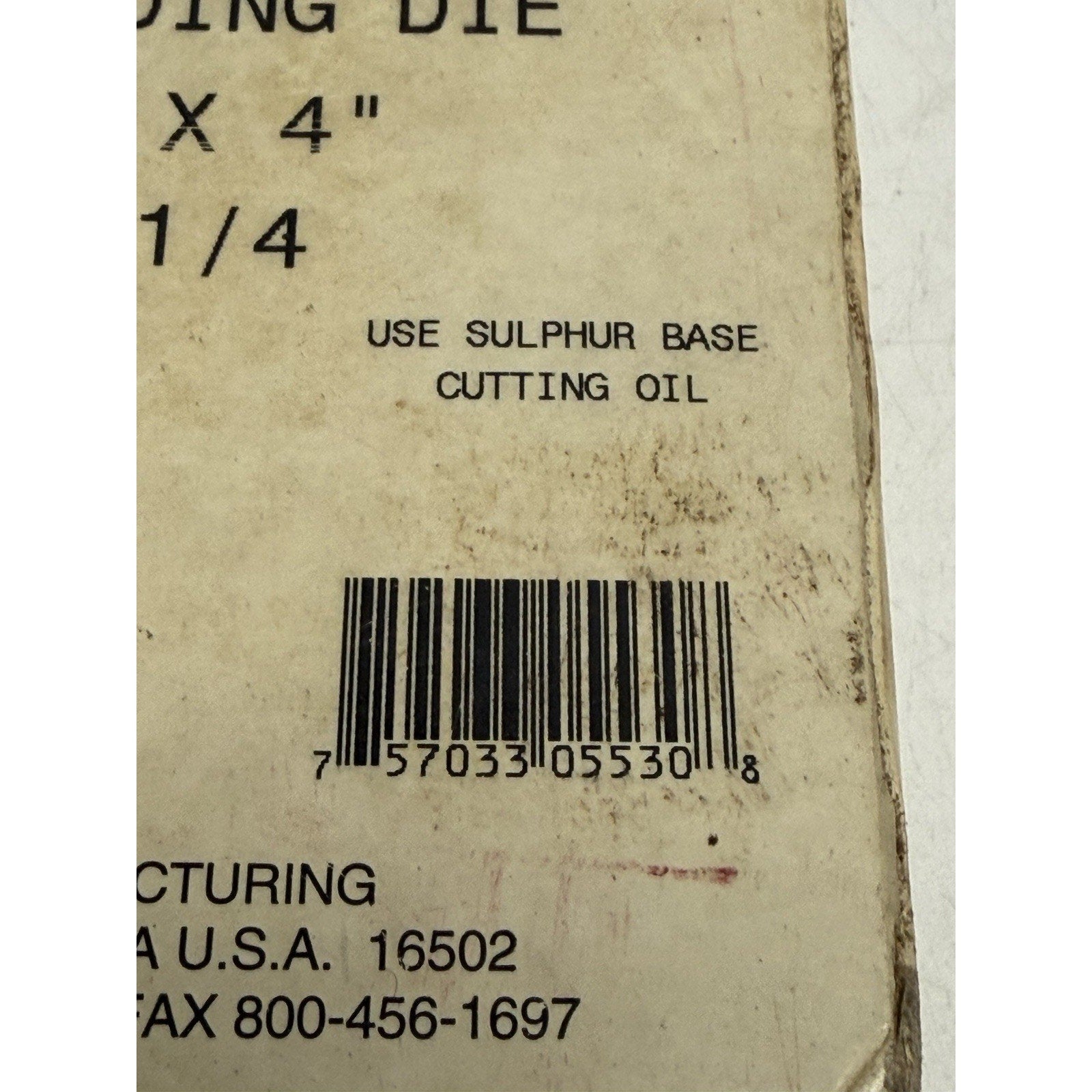 VINTAGE FACTORY SEALED Reed 425p 4" X4" 2SP 1/4" code 05530 1 1/4" NPT
