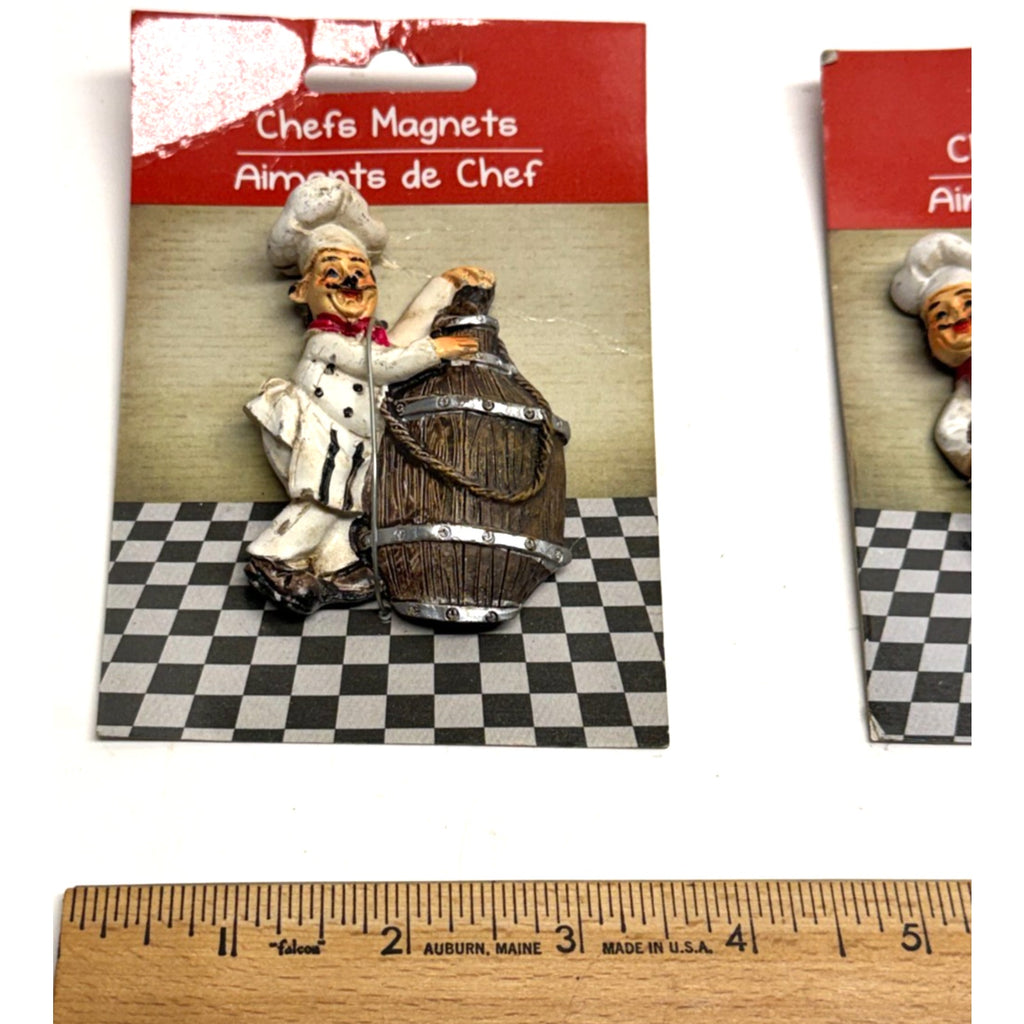 Vintage FACTORY SEALED Lot of 2 - Chef Refrigerator Magnets – Aimants de Chef