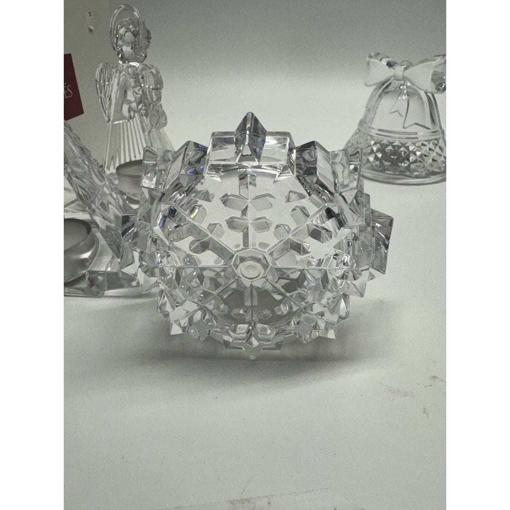 VINTAGE NEW Cristal DArques Christmas Luminaries Candle Holder Made in France