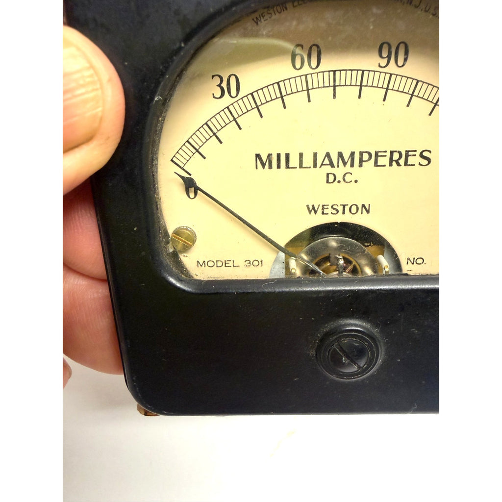 Vintage Weston Model 301 DC Milliammeter 0-150 mA Panel Meter Analog Gauge