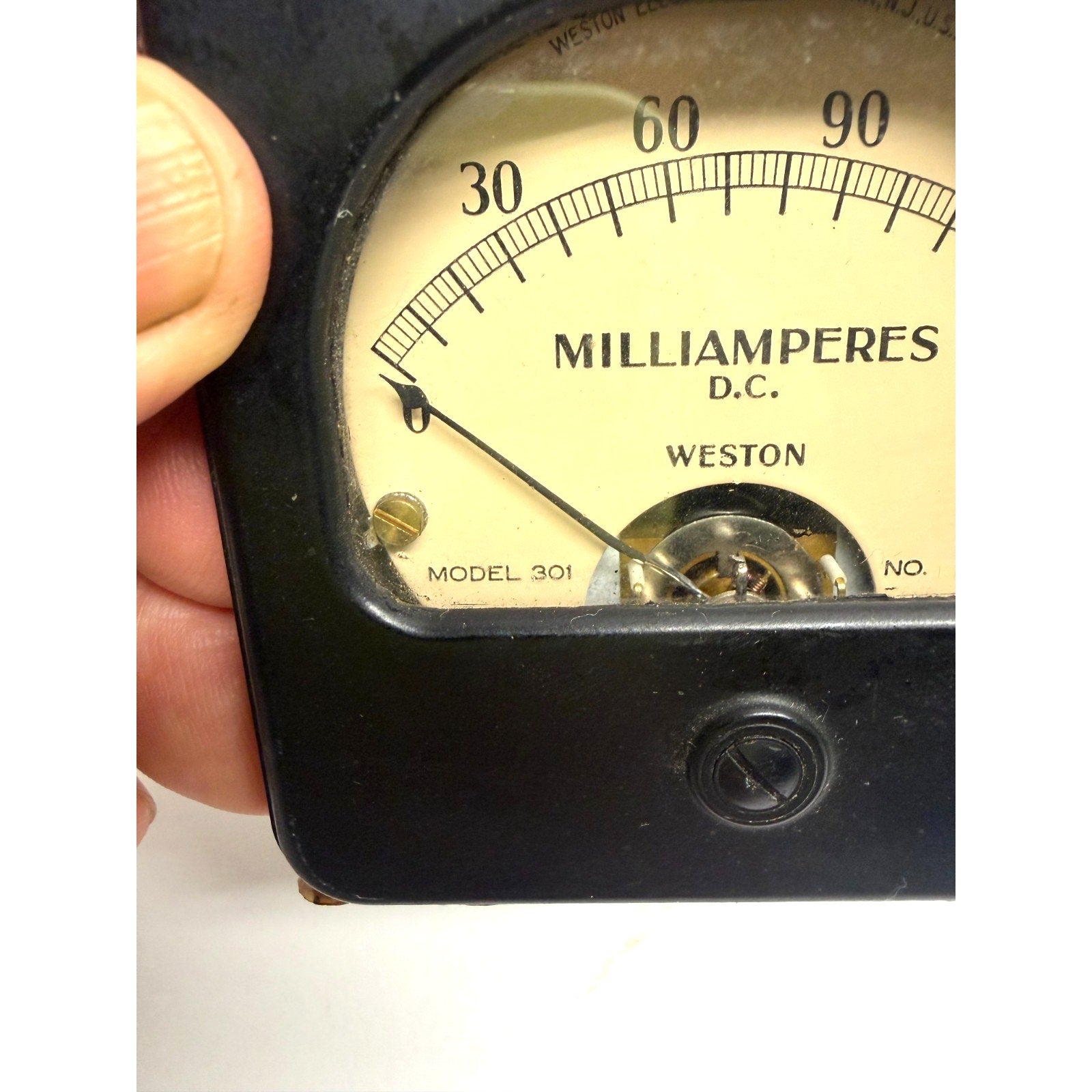 Vintage Weston Model 301 DC Milliammeter 0-150 mA Panel Meter Analog Gauge