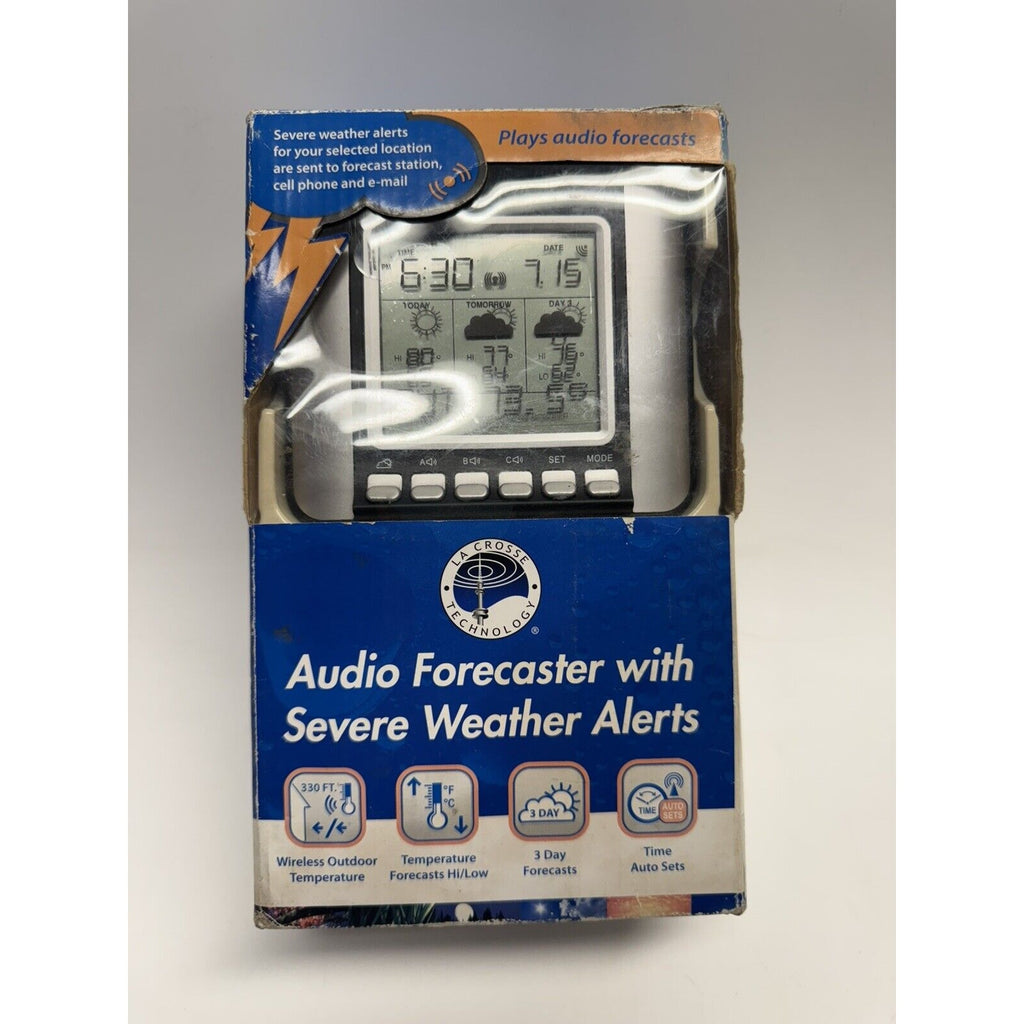 VINTAGE NOS La Crosse Audio Forecaster W/ Weather Alerts