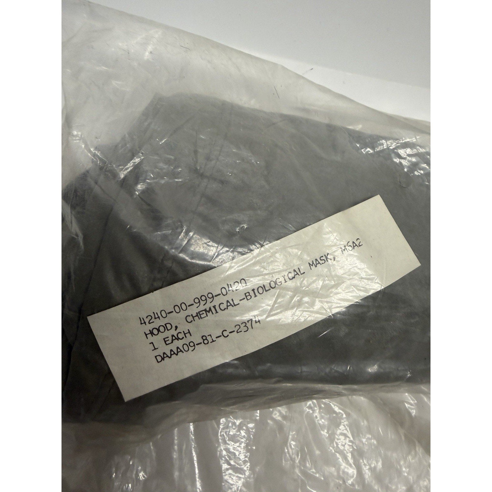 Vintage NEW SEALED Military Chemical Biological Mask Hood 4240-00-999-0420 M6A2