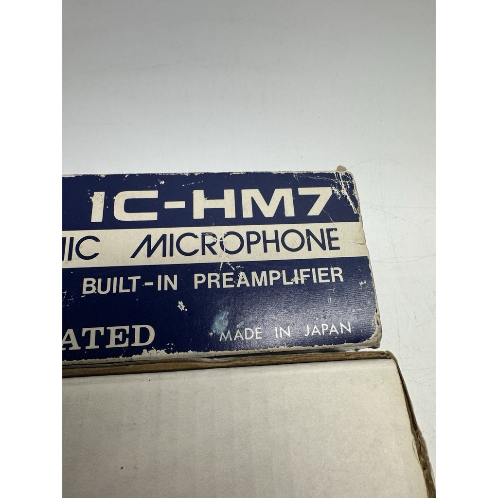 VINTAGE NOS ICOM IC-HM7 Hand Microphone Black Amateur Radio Made in Japan