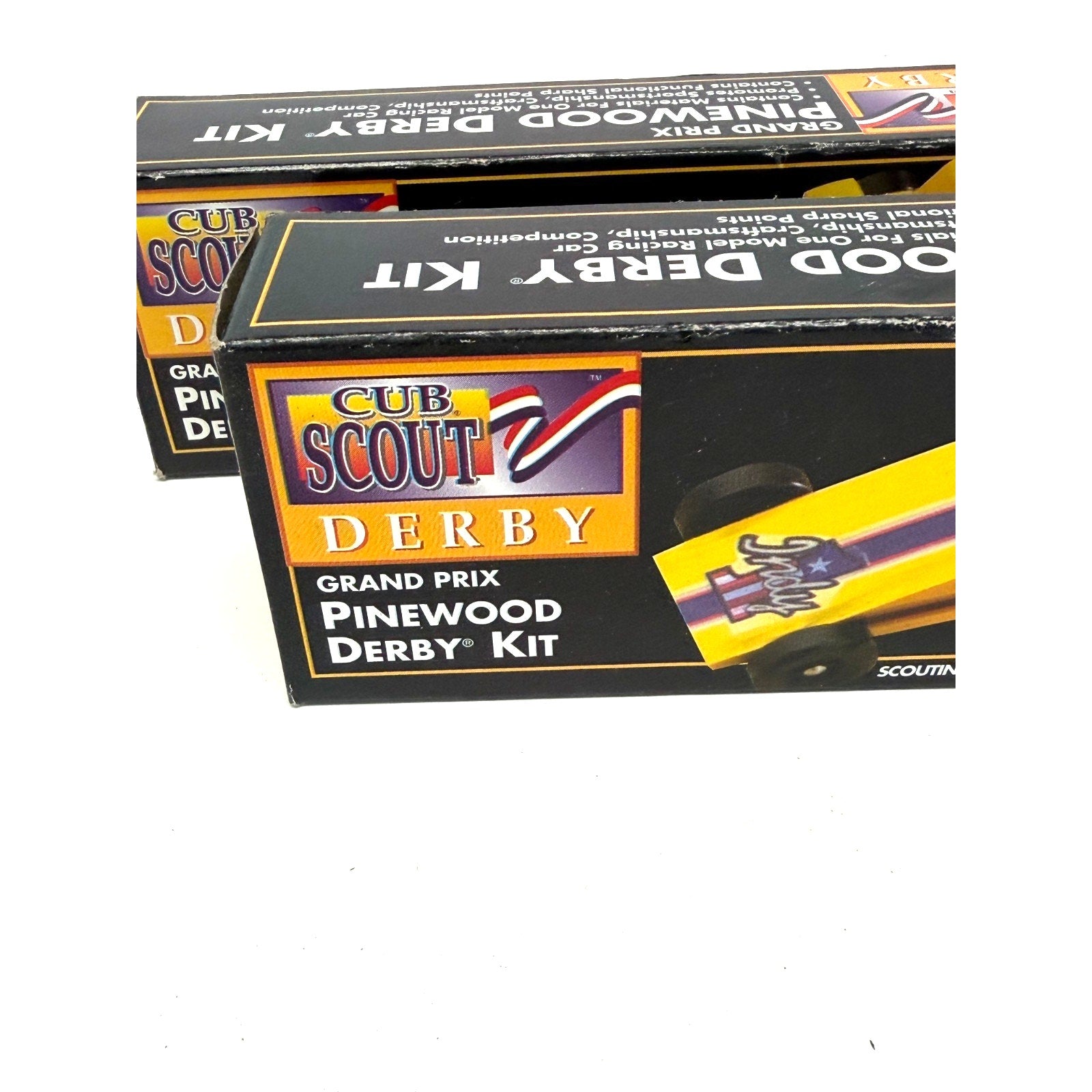 Vintage Lot of 2 Cub Scout Derby Grand Prix Pinewood Derby Car Kits # 17006 New