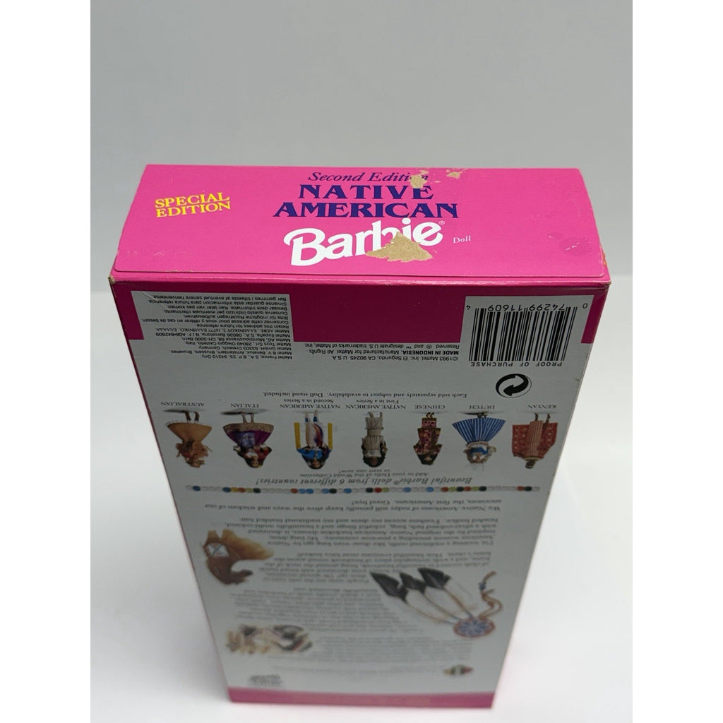 Vintage 1993 Native American Barbie Dolls Of The World 2nd Edition Mattel 11609
