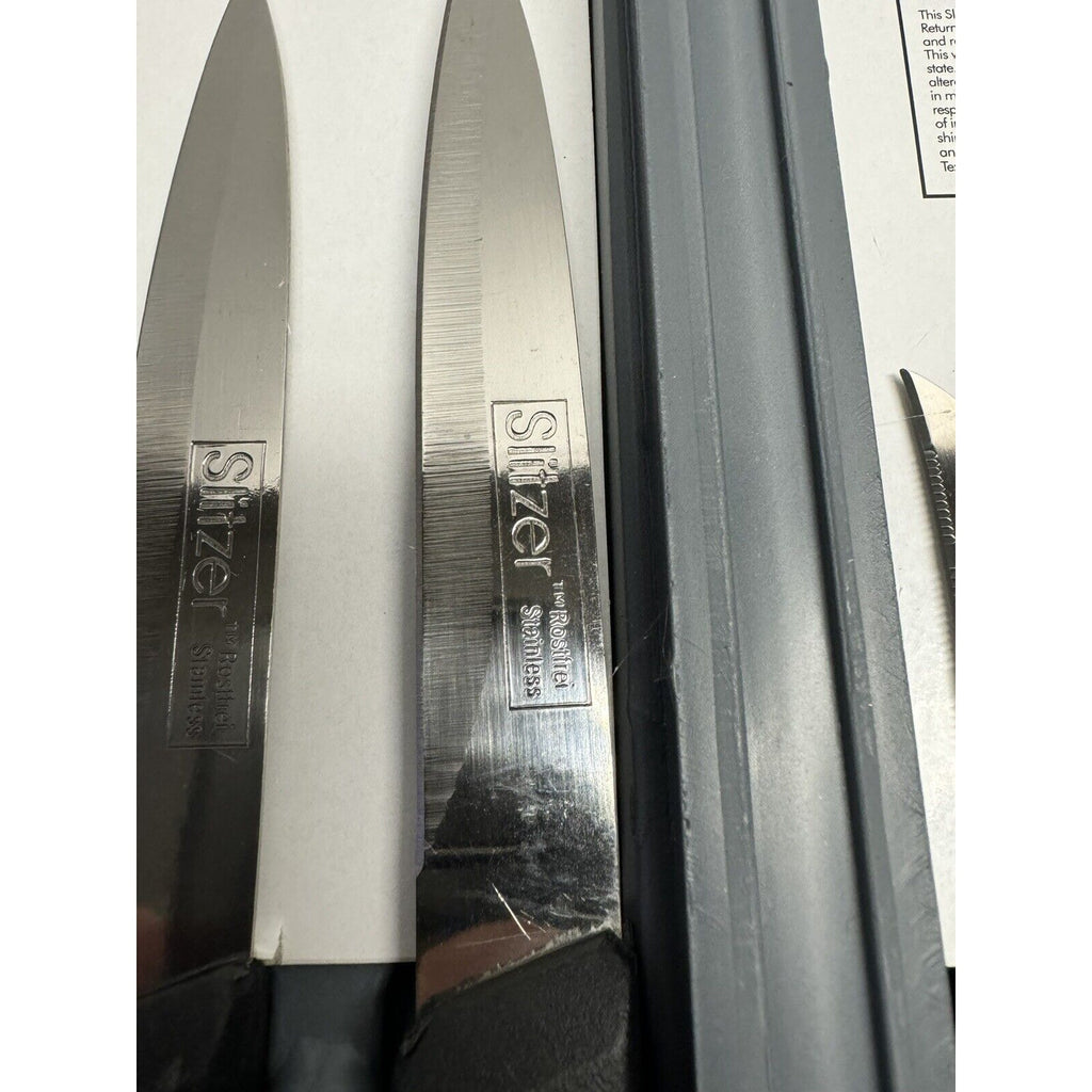 VINTAGE NOS SLITZER 13 Piece Professional German Cutlery Kitchen Knife Set