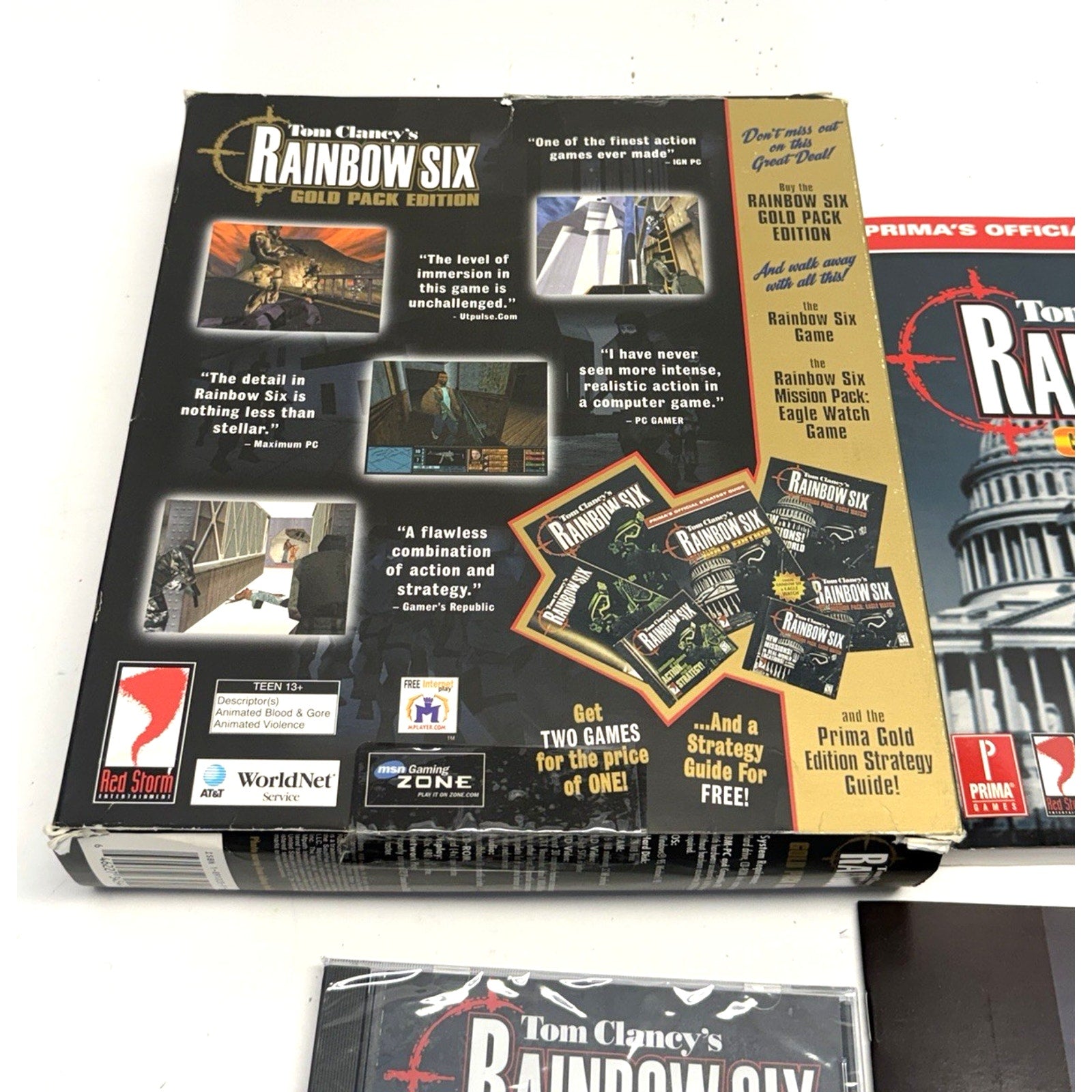 Vintage New Tom Clancy's Rainbow Six: Gold Pack Edition PC Game Big Box
