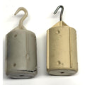 Vintage Lot of 2 Knitting Machine Ribber Weights with Hooks 1 pound per weight