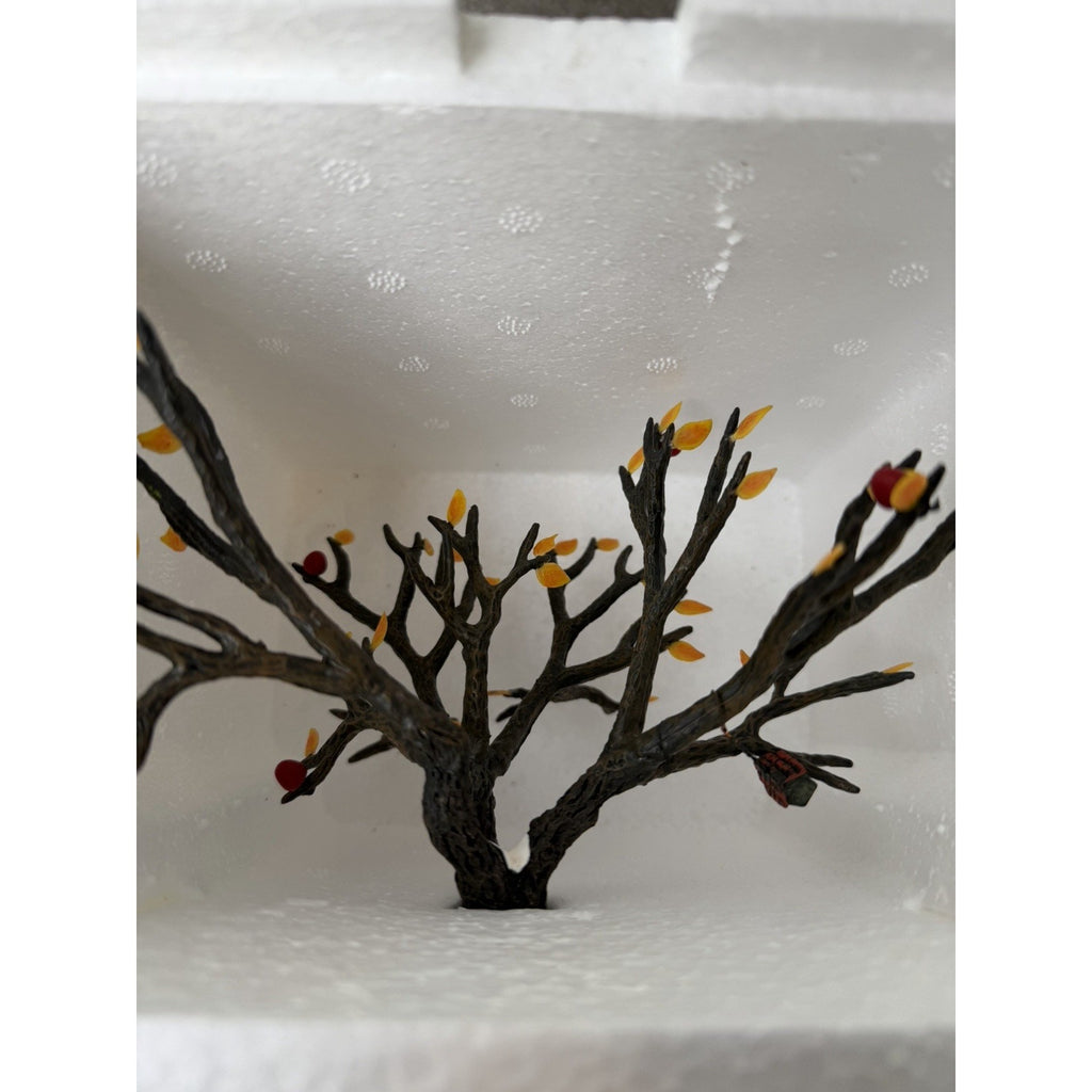 VINTAGE Department 56 Village Accessories Fieldstone Wall with Apple Tree 52768
